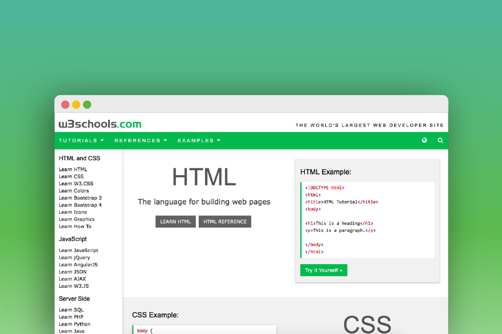Learning programming from a to z with W3SCHOOLS