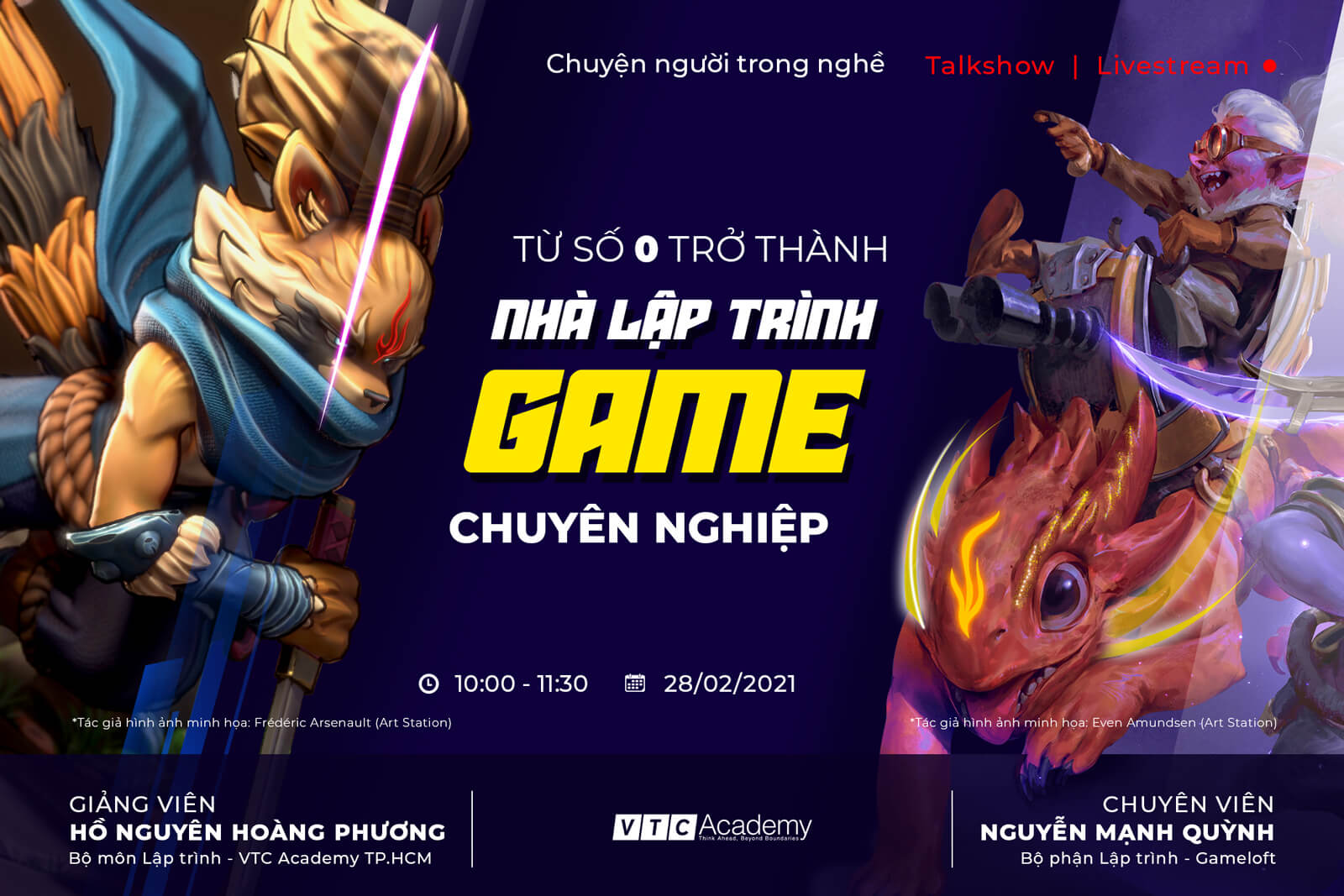 Talkshow trực tuyến “Chuyện người trong nghề: Từ số 0 trở thành nhà lập trình game chuyên nghiệp”