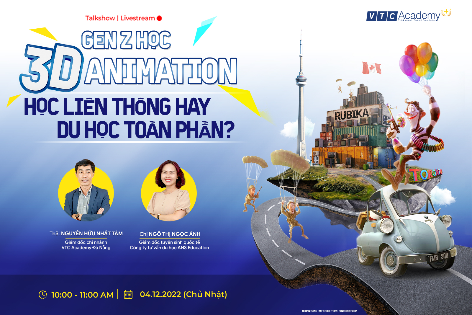 Talkshow trực tuyến “GenZ học 3D Animation – Học liên thông hay du học toàn phần?”